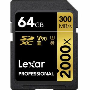 Lexar Professional 2000x UHS-II SDXC Memory Card 300MB/s