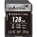 بطاقة ذاكرة Exascend Essential UHS-I SDXC بسعة 128 جيجابايت