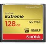 بطاقة ذاكرة SanDisk Extreme CompactFlash بسعة 128 جيجابايت
