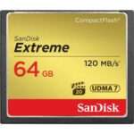 بطاقة ذاكرة SanDisk Extreme CompactFlash بسعة 64 جيجابايت