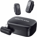 نظام ميكروفون لاسلكي ثنائي الأشخاص Hollyland LARK A1 Duo مع موصل USB-C للهواتف المحمولة