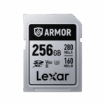 بطاقة ذاكرة Lexar ARMOR SD Silver Pro سعة 256 جيغابايت بسرعة 280 ميغابايت/ث فئة V60